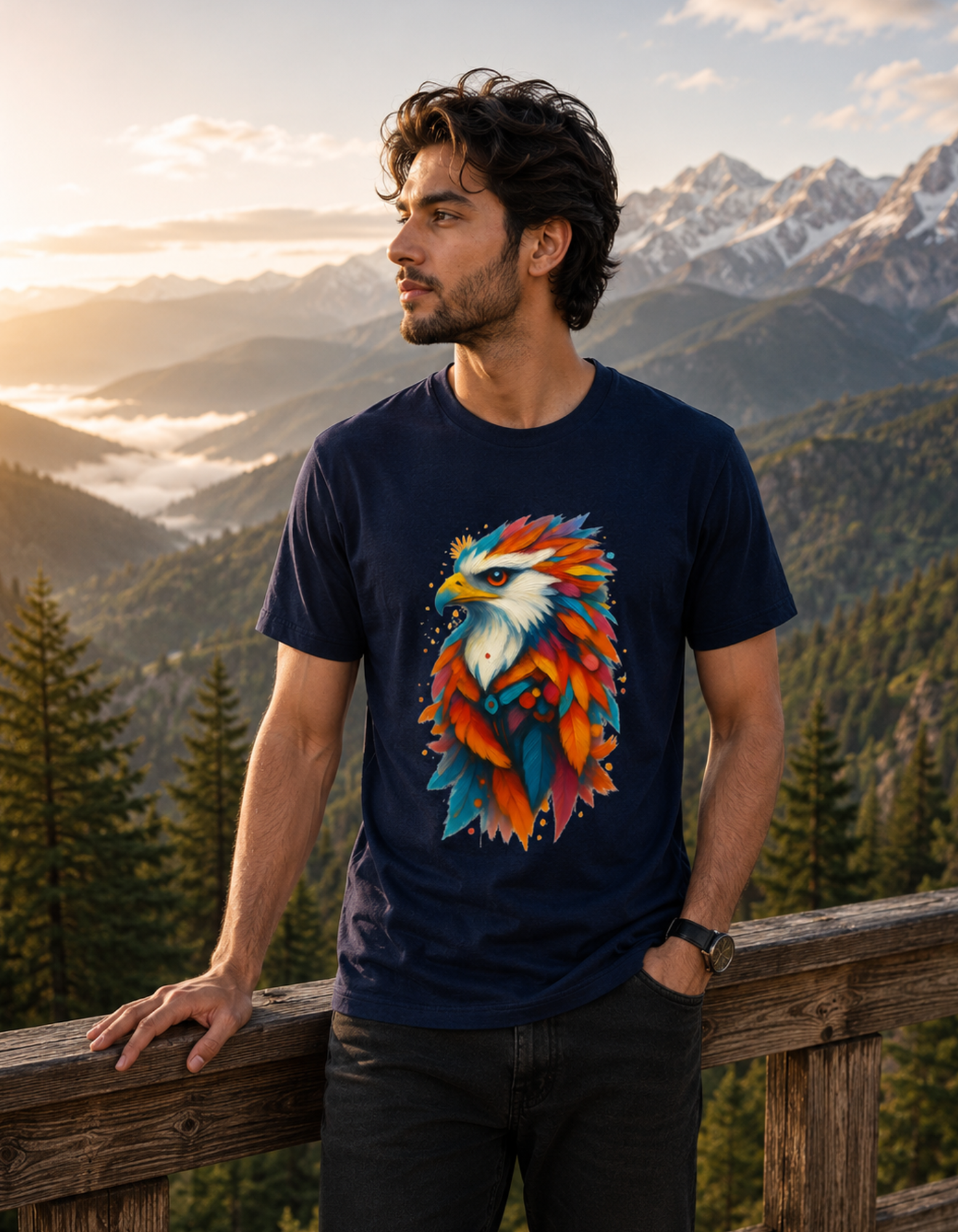Eagle Feather T Shirt Wildlife Graphic Design